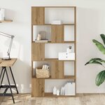 vidaXL Bibliothèque 5 niveaux chêne artisanal bois ingénierie