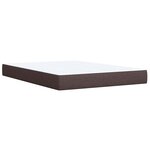vidaXL Sommier à lattes de lit avec matelas Marron foncé 140x190 cm