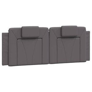 vidaXL Coussin de tête de lit gris 140 cm similicuir
