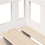 vidaXL Lit de jour avec gigogne et tiroirs sans matelas blanc 80x200cm