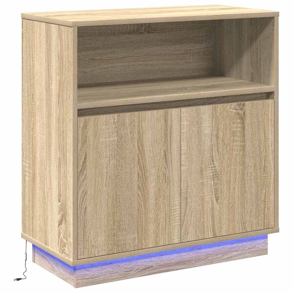 vidaXL Buffet avec LED Chêne sonoma 71 x 34.5 x 75 cm