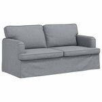 vidaXL Canapé 2 Pièces Gris clair 162 x 80 x 85 cm tissu