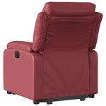 vidaXL Fauteuil inclinable électrique rouge bordeaux similicuir