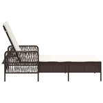 vidaXL Transat Marron et crème blanche 55 x 200 x 92 cm polyrotin