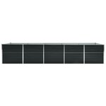 vidaXL Lit surélevé de jardin Acier galvanisé 400x80x77 cm Anthracite