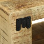 vidaXL Meuble TV 80x30x25 cm Bois massif Bois de manguier rugueux