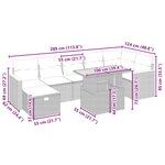 vidaXL Salon de jardin avec coussins 8 Pièces beige résine tressée