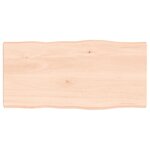 vidaXL Dessus de table bois massif non traité bordure assortie