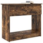 vidaXL Table console avec tiroirs chêne fumé 85 5x38 5x74 5 cm