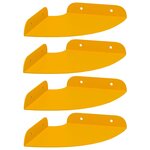 vidaXL Étagère Flottante d'Angle 4 pc Jaune moutarde 15 x 15 x 2 cm