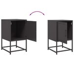 vidaXL Table de chevet noir 36x39x60 5 cm acier