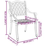 vidaXL Chaise de jardin 2 Pièces Noir 55 x 56 5 x 91cm Aluminium