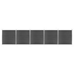 vidaXL Ensemble de panneau de clôture WPC 872x186 cm Noir