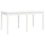 vidaXL Ensemble à manger de jardin 7 Pièces blanc bois massif de pin