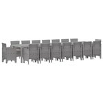 vidaXL Ensemble de salle à manger de jardin avec coussins 17 Pièces