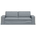 vidaXL Canapé Gris clair 222 x 80 x 82 cm tissu
