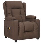 vidaXL Fauteuil électrique de massage Taupe Tissu