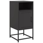 vidaXL Tables de chevet 2 Pièces noir 36x39x78 cm acier