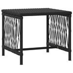 vidaXL Chaise longue avec coussin 2 Pièces Noir 35 x 35 x 32cm polyrotin