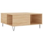 vidaXL Table basse chêne sonoma 80x80x36 5 cm bois d'ingénierie