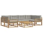 vidaXL Ensemble de canapés d'extérieur 5 pc Blanc et gris clair