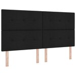 vidaXL Lit à ressorts avec matelas et banc Noir 180x200 cm Tissu