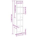 vidaXL Bibliothèque blanc brillant 40x24x176 cm bois d'ingénierie