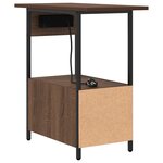 vidaXL Cabinet de chevet avec tiroir Chêne marron 60 x 30 x 61 cm