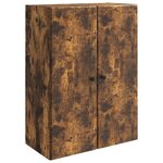 vidaXL Armoire Murale 66 x 34 5 x 90 cm Bois d'ingénierie Chêne fumé
