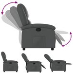 vidaXL Fauteuil inclinable gris similicuir