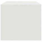 vidaXL Table basse blanc 67x50x44 cm acier