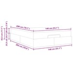 vidaXL Cadre de lit Rose 140 x 200 cm Velours