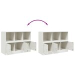 vidaXL Buffet blanc 99x39x73 cm acier