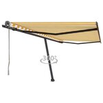 vidaXL Auvent automatique sur pied 450x300 cm Jaune/Blanc
