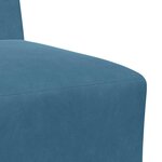 vidaXL Canapé modulaire sans accoudoirs Bleu 55 cm Velours