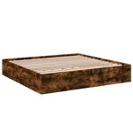 vidaXL Cadre de lit sans matelas chêne fumé 200x200 cm