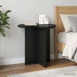vidaXL Table d'appoint 2 Pièces Chêne noir Ø 39 x 38 cm Bois d'ingénierie