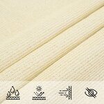 vidaXL Voile d'ombrage 160 g/m² Crème 7x7 m PEHD