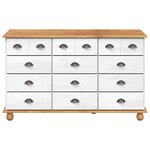vidaXL Commode ASKIM Blanc 79 x 40 x 133 5 cm Bois de pin massif