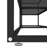 vidaXL Meuble TV noir 220x40x40 5 cm verre trempé