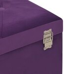 vidaXL Banc avec compartiment de rangement 80 cm Violet Velours