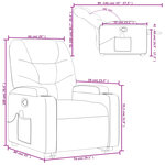 vidaXL Fauteuil de massage inclinable Gris clair Tissu