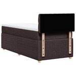 vidaXL Sommier à lattes de lit avec matelas Marron foncé 100x200 cm