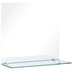 vidaXL Miroir mural avec étagère 40x40 cm Verre trempé