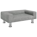 vidaXL Canapé pour enfants gris clair 70x45x26 5 cm velours