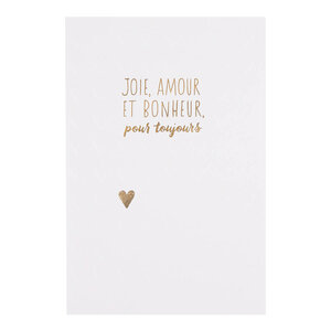 Carte Mariage Joie Amour Et Bonheur - Draeger paris