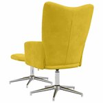 vidaXL Chaise de relaxation avec tabouret Jaune moutarde Velours