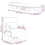 vidaXL Fauteuil pivotant et canapé-lit Gris clair Tissu