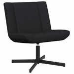 vidaXL Chaise pivotante Noir 63 x 75 x 76 cm tissu