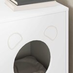 vidaXL Maison pour chat Blanc 42 5 x 40 x 53 cm Bois d'ingénierie